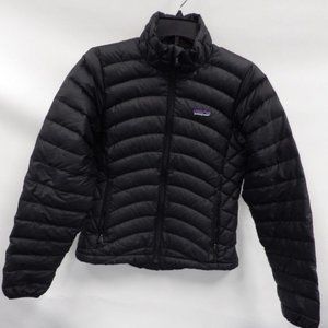 Patagonia Womens Black Down Sweater Puff Full Zip Puffer Jacket Size XS